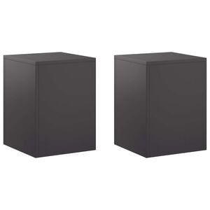 vidaXL Supporto per piante 2 pcs Nero 30 x 30 x 40 cm Acciaio