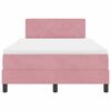 vidaXL Letto a Sorgente LED con materasso Rosa 120 x 190 cm Velluto
