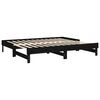 vidaXL Dormeuse Estraibile Nera 2x(80x200) cm Legno Massello di Pino