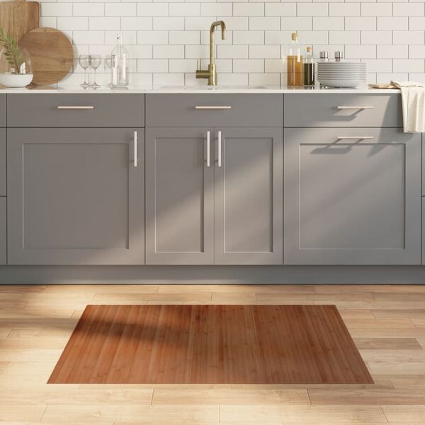 vidaXL Tappeto Rettangolare Marrone 70x100 cm in Bamb&ugrave;