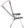 vidaXL Sedie da Campeggio 2 pz in Alluminio Grigio 58x69x111 cm