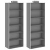 vidaXL Organizer per Armadio da Appendere con 6 Ripiani 2 pz Tessuto