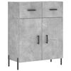 vidaXL Credenza Grigio Cemento 69,5x34x180 cm in Legno Multistrato