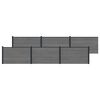 vidaXL Pannello di Recinzione 6 pcs WPC e Alluminio Grigio