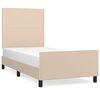 vidaXL Giroletto con Testiera Cappuccino 90x190 cm in Similpelle