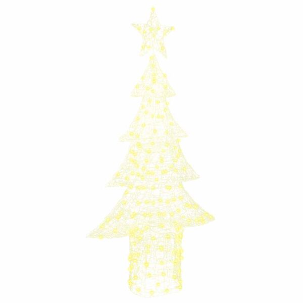 vidaXL Albero di Natale con 240 LED Bianco caldo 150 cm Acrilico