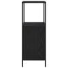 vidaXL Mobile da Bagno con Ripiani Rovere Nero 36x35x95 cm