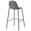 vidaXL Set da Bar 5 pz in Tessuto Grigio Talpa