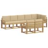 vidaXL Set di divani da esterno 8 pcs Bianco e Beige Poliestere
