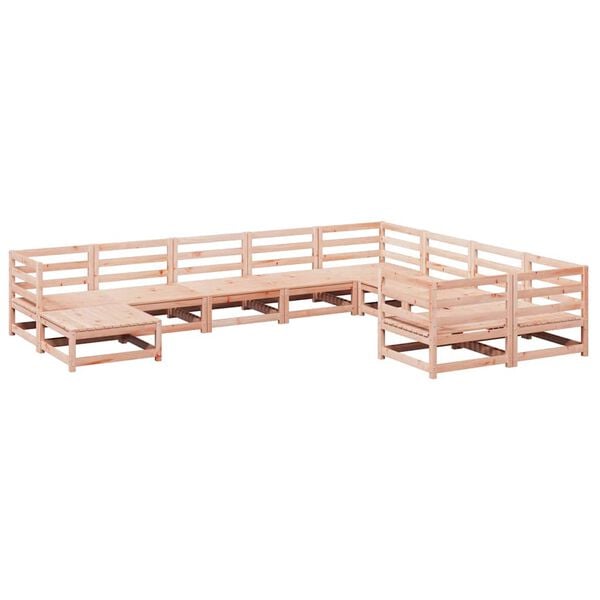 vidaXL Set Divani da Giardino 10 pz in Legno Massello Abete Douglas