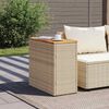 vidaXL Tavolo da Giardino Piano in Legno Beige 58x27,5x55cm Polyrattan