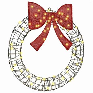 vidaXL Ghirlanda con 60 LED Bianco caldo 75 cm Rattan