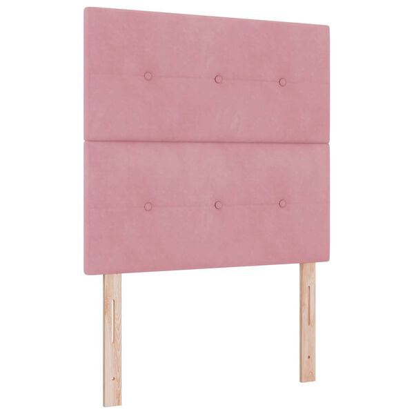 vidaXL Letto a molle con materasso Rosa 200 x 90 cm Poliestere