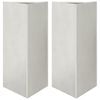 vidaXL Fioriere da Giardino 2 pz Triangolari 40x34,5x75 cm Acciaio Inox