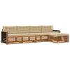 vidaXL Set di divani da esterno con cuscino 5 pcs Naturale e Beige