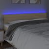 vidaXL Testiera a LED Crema 160x5x78/88 cm in Tessuto