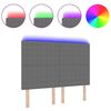 vidaXL Testiera LED Montaggio a parete Grigio chiaro 144 cm Tessuto