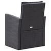 vidaXL Set Divani da Giardino 6 pz con Cuscini in Polyrattan Nero