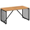 vidaXL Tavolo da Esterno Nero e Marrone 80 x 40 x 40 cm polyrattan