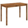 vidaXL Tavolo da cena da giardino Naturale 108,5 x 55 x 75 cm