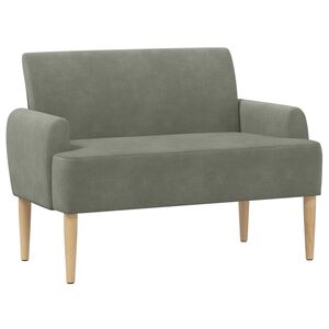 vidaXL Loveseat con bottoni imbottiti Grigio Chiaro 116 x 67 x 81 cm