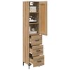 vidaXL Credenza con cassetto Rovere artigianale 34,5 x 34 x 180 cm