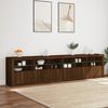 vidaXL Credenza con Luci LED Rovere Marrone 283x37x67 cm