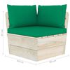 vidaXL Set Divani da Giardino su Pallet 3 pz con Cuscini Legno Abete