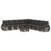 vidaXL Set Divano da Giardino 10 pz Grigio e Grigio Scuro polyrattan