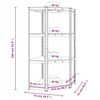 vidaXL Mensola Angolare 4 Ripiani Argento Acciaio e Legno Multistrato