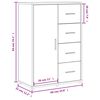 vidaXL Credenze 2 pz Grigio Cemento 60x31x84 cm in Legno Multistrato