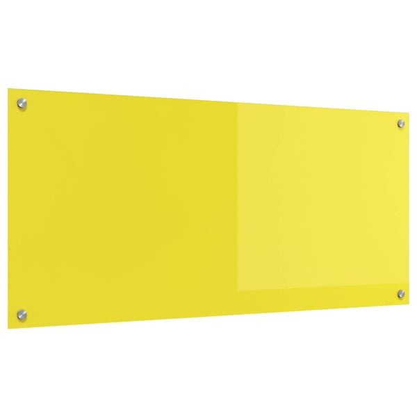 vidaXL Schienale da cucina Giallo 110 x 50 cm vetro temperato
