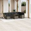 vidaXL Set Divano da Giardino 9 pz con Cuscini Grigio in Polyrattan
