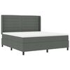vidaXL Letto a molle con materasso Grigio scuro 200 x 180 cm Tessuto