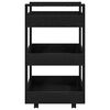 vidaXL Carrello da Cucina Rovere Nero 60 x 45 x 80 cm
