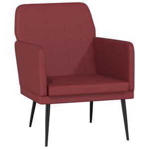 vidaXL Poltrona Rosso Vino 61x78x80 cm Similpelle