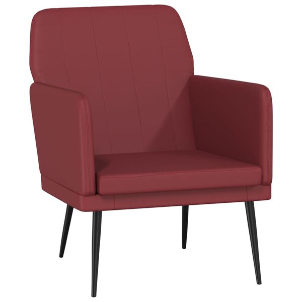 vidaXL Poltrona Rosso Vino 61x78x80 cm Similpelle
