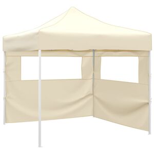 vidaXL Tenda Pieghevole con 2 Pareti 291x291x315 cm Crema