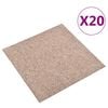 vidaXL Tappeto 20 pcs Beige 50 x 50 cm 100% Polipropilene