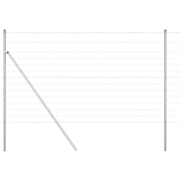 vidaXL Palo della recinzione Zincato 25 x 1,4 m Acciaio