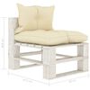 vidaXL Set Salotto da Giardino Pallet 7 pz con Cuscini Crema in Legno