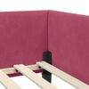 vidaXL Cornice del letto ad angolo Rosso Vino 100 cm x 200 cm Velluto