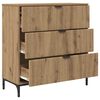 vidaXL Credenza rovere artigianale 79.5 x 33 x 82 cm Legno multistrato
