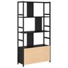 vidaXL Libreria Rovere Nero 80 x 30 x 155,5 cm Legno multistrato