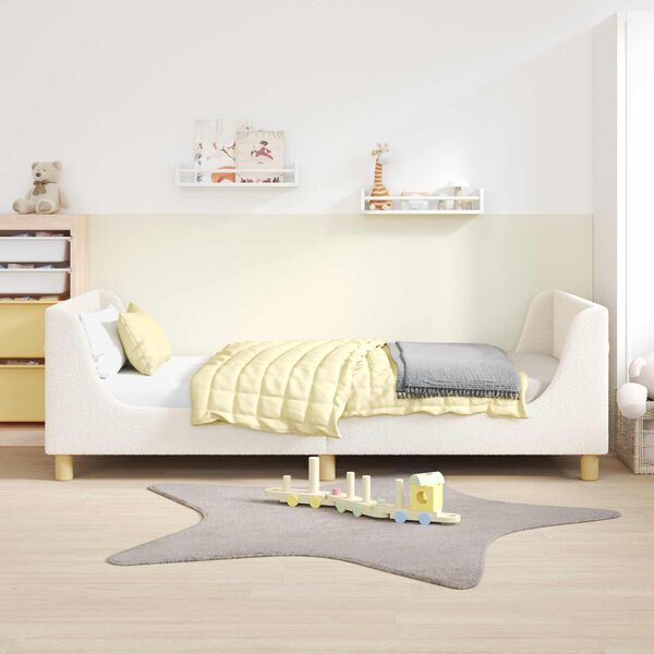 vidaXL Struttura letto bambini con testata Crema 90 x 200 cm