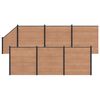 vidaXL Set di Recinzione 7 pz 1138 x 186 cm WPC e Alluminio Marrone