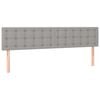vidaXL Testiera Grigio Chiaro 160x5x78/88 cm in Tessuto