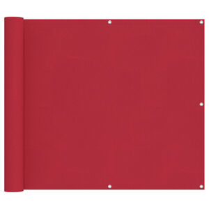 vidaXL Schermo da balcone Rosso 100 x 500 cm Tessuto Oxford