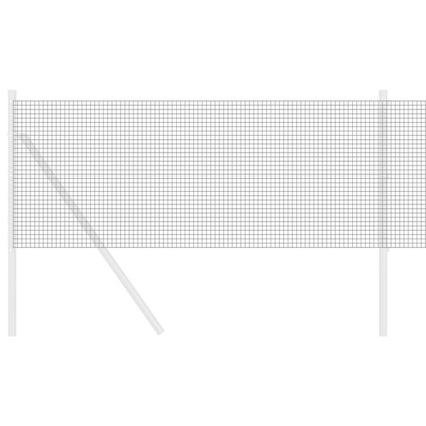 vidaXL Recinzione in Rete Saldato Grigio 0.6 x 100 m Acciaio