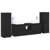 vidaXL Set di mobili per il bagno 5 pz Nero 33 x 34,5 x 100 cm